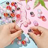 100Pcs UV Plating Transparent Rainbow Iridescent Acrylic Beads TACR-CJ0001-59-4