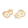 Brass Micro Pave Cubic Zirconia Pendants KK-N263-51G-2