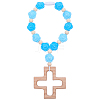 Wood & Silicone Rose Beads Hanging Ornametns HJEW-BM00072-1