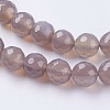 Natural Grey Agate Beads Strands X-G-G580-8mm-08-3