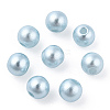Spray Painted ABS Plastic Imitation Pearl Beads OACR-T015-05A-07-3