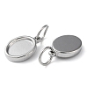 Tarnish Resistant 304 Stainless Steel Pendant Cabochon Settings X-STAS-Q308-01P-2