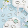 18Pcs 3 Styles Zinc Alloy Spring Gate Rings FIND-SP0001-13-4