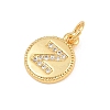 Brass Micro Pave Clear Cubic Zirconia Charms CU-CBA56CE-12G-Z-2