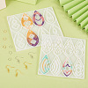  2Pcs 2 Style Teardrop Charm Pendant Silicone Molds for DIY Earring Making DIY-TA0004-78-5