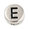 925 Sterling Silver Flat Round with Letter Beads LS-STER-G044-01AS-E-1
