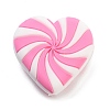 Heart Food Grade Eco-Friendly Silicone Focal Beads SIL-K004-09B-1