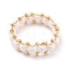 Round Glass Seed Beaded Finger Rings RJEW-JR00307-02-1