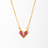 Golden Stainless Steel Heart Pendant Necklace for Women WZ0134-3-1