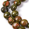 Natural Unakite Beads Strands G-T047-A21-01-4