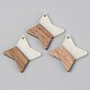 Opaque Resin & Walnut Wood Pendants RESI-S389-011A-C04-1