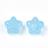 Transparent Spray Painted Glass Beads X-GLAA-N035-01-A06-2