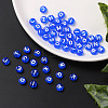 Transparent Blue Acrylic Beads TACR-YW0001-08B-7