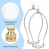 Glass Crystal Lamp Finials with Iron Finish Base FIND-WH0148-176C-3