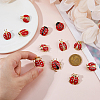 1 Bag Ladybug Enamel Pins JEWB-FH0002-56-9