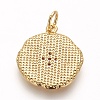 Brass Micro Pave Cubic Zirconia Pendants KK-P156-13G-01-NR-2