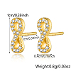 925 Sterling Silver Rhinestone Stud Earrings YM3163-1-2