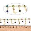 Brass Flat Round with Moon Link Chains CHC-H114-06G-01-3