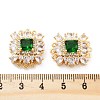 Brass Micro Pave Cubic Zirconia Magnetic Clasps KK-C066-06G-2