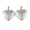 Floral Embossed Brass Locket Pendants KK-CBA7157-02P-1