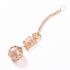 Crystal Teardrop Beaded Wall Hanging Decoration Pendant Decoration HJEW-G019-01A-2