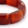 Natural Red Agate Gemstone Beaded Stretch Bracelets BJEW-J118-B10-2