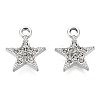Platinum Plated Alloy Charms PALLOY-T073-06P-03-RS-2