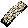 Cloth & Alloy & Glass Rhinestone Snap Hair Clips PW-WG79D0C-07-1