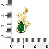 Rack Plating Brass Micro Pave Cubic Zirconia Pendants KK-P241-18G-03-3