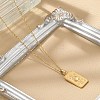 304 Stainless Steel Pave Opalite Rectangle Pendant Necklaces for Women Men NJEW-R018-05G-03-2