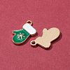 24Pcs 12 Style Christmas Theme Eco-Friendly Alloy Enamel Pendants ENAM-FS0001-30-3