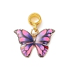 Butterfly Alloy Enamel European Dangle Charms PALLOY-JF01972-2