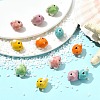 12Pcs 6 Colors Handmade Printed Porcelain Beads PORC-CJ0001-35-5