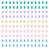 405Pcs Eletroplated Transparent Glass Beads GLAA-TA0003-66C-2