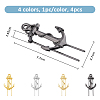 SUPERFINDINGS 4Pcs 4 Colors Alloy Bookmarks AJEW-FH0004-54-2