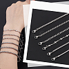 6Pcs 6 Styles 304 Stainless Steel Chain Bracelets BJEW-GA0001-18-3