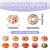 30Pcs Printed Transparent Resin European Beads RESI-TADJ0001-03J-3