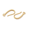 Long-Lasting Plated Brass Ear Wire KK-K381-07G-01-2