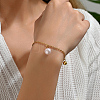 Elegant Stainless Steel Imitation Pearl Women's Bracelet in European and American Fashion JB8868-1