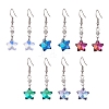 Star Glass Dangle Earrings EJEW-JE05258-1