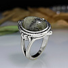 Oval Natural Labradorite Finger Rings WG970F5-01-1