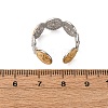 304 Stainless Steel Double Color Cuff Rings RJEW-S635-01GP-Y-3