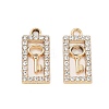 UV Plating Alloy Rhinestone Pendants ALRI-N058-14KCG-1