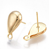 Brass Stud Earring Findings KK-T038-467G-2