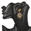 304 Stainless Steel Stud Dangle Earrings for Women EJEW-JE07475-01-2