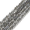 Transparent Electroplate Glass Beads Strands LS-EGLA-S056-4mm-15-1