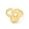 Brass Letter Open Cuff Rings for Women RJEW-G313-01D-G-2