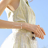 2Pcs 2 Colors Bohemia Style Tassel Alloy Upper Arm Open Cuff Bangles for Women BJEW-CY0001-03A-5