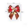 Polyester & Plastic Christmas Bowknot with Bells PW-WG04DED-04-1