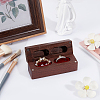 2-Slot Rectangle Black Peach Wood Couple Ring Box OBOX-WH0017-01A-4